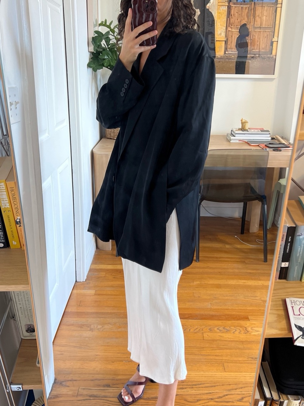 COS Black Oversized Double-Breasted Blazer Jacket - Picture 2 of 7